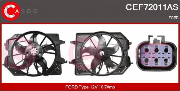 Electric Motor, radiator fan (CEF72011AS)
