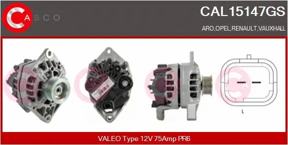 Alternator (CAL15147GS)