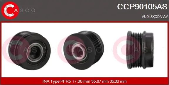 Belt Pulley, alternator (CCP90105AS)