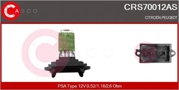 Resistor, interior blower (CRS70012AS)