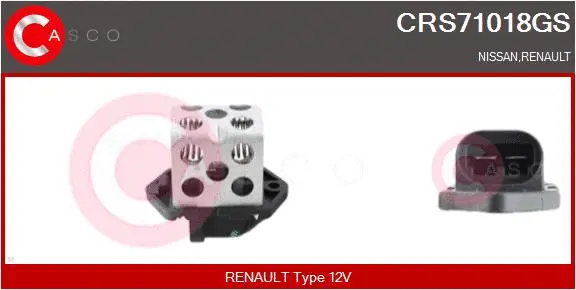 Series resistor, electric motor (radiator fan) (CRS71018GS)