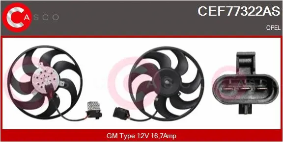 Fan, engine cooling (CEF77322AS)