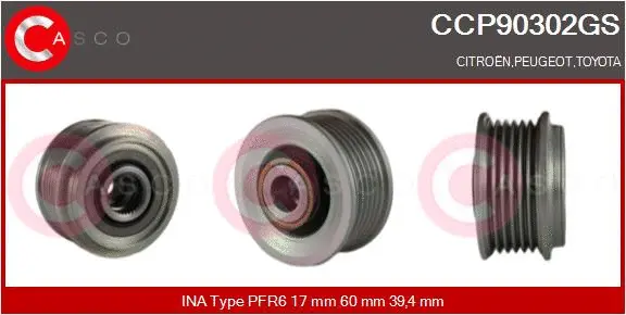 Belt Pulley, alternator (CCP90302GS)