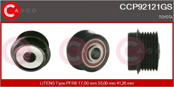Belt Pulley, alternator (CCP92121GS)