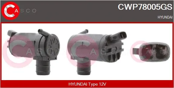 Washer Fluid Pump, window cleaning (CWP78005GS)
