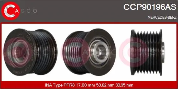 Belt Pulley, alternator (CCP90196AS)