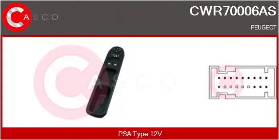 Switch, window regulator (CWR70006AS)