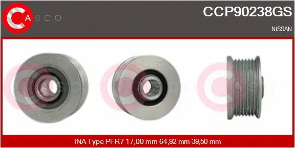 Belt Pulley, alternator (CCP90238GS)