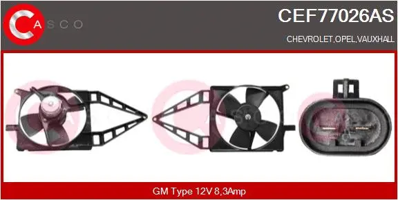 Electric Motor, radiator fan (CEF77026AS)