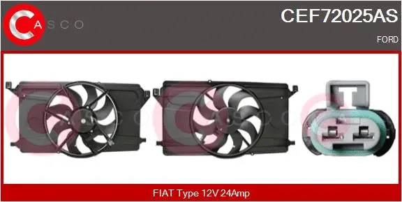 Electric Motor, radiator fan (CEF72025AS)