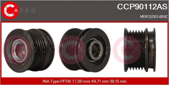 Belt Pulley, alternator (CCP90112AS)