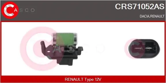Series resistor, electric motor (radiator fan) (CRS71052AS)