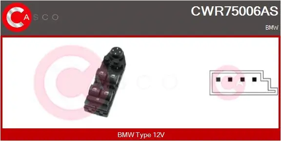 Switch, window regulator (CWR75006AS)