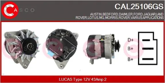 Alternator (CAL25106GS)