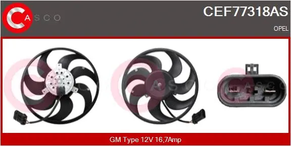 Fan, engine cooling (CEF77318AS)