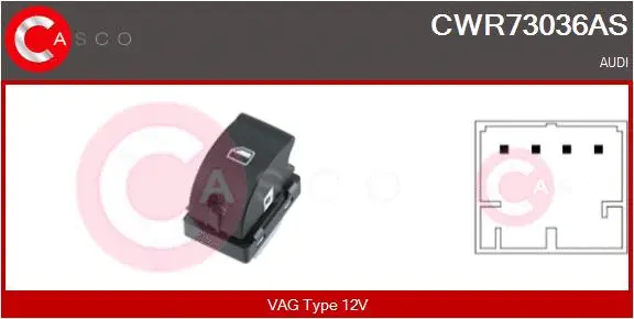 Switch, window regulator (CWR73036AS)