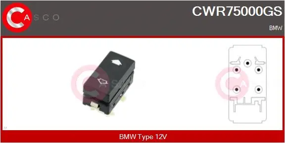 Switch, window regulator (CWR75000GS)