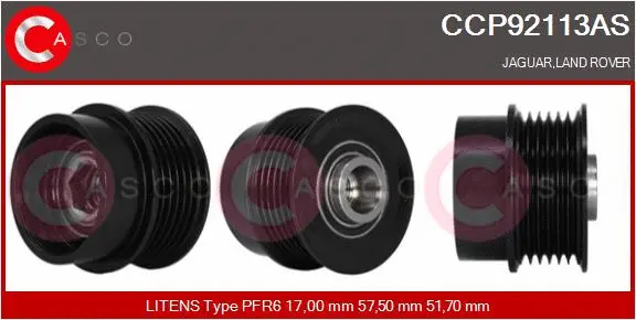 Belt Pulley, alternator (CCP92113AS)