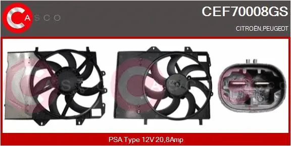 Electric Motor, radiator fan (CEF70008GS)