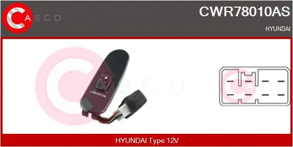 Switch, window regulator (CWR78010AS)