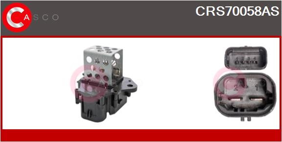 Series resistor, electric motor (radiator fan) (CRS70058AS)