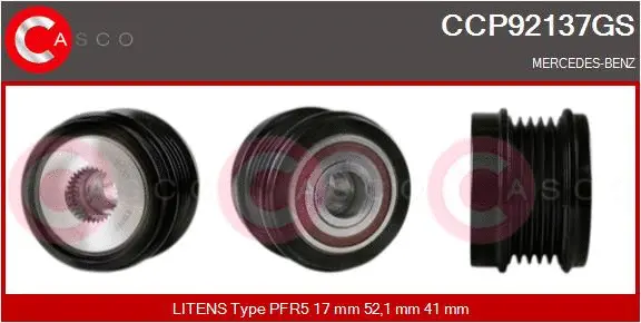 Belt Pulley, alternator (CCP92137GS)