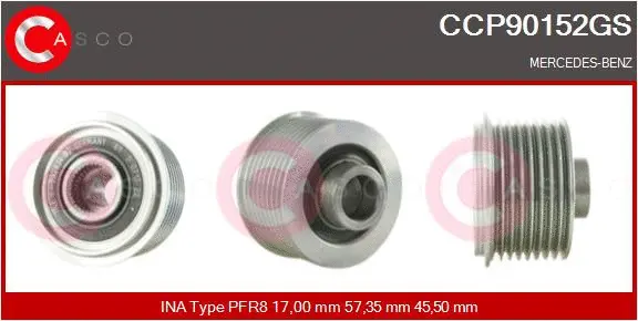 Belt Pulley, alternator (CCP90152GS)