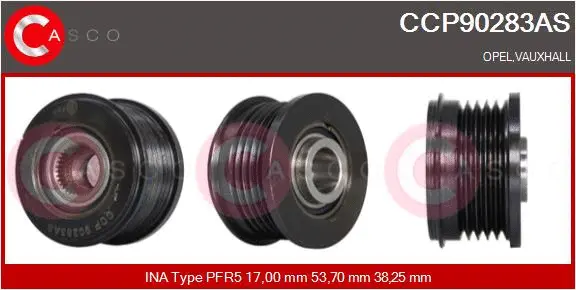 Belt Pulley, alternator (CCP90283AS)