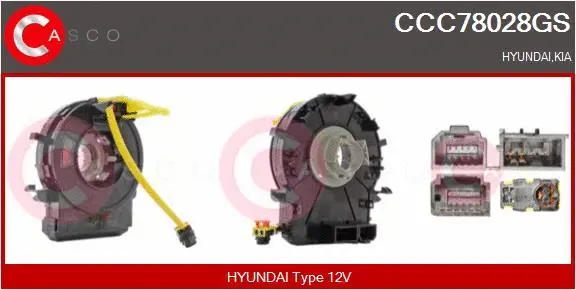 Clockspring, airbag (CCC78028GS)