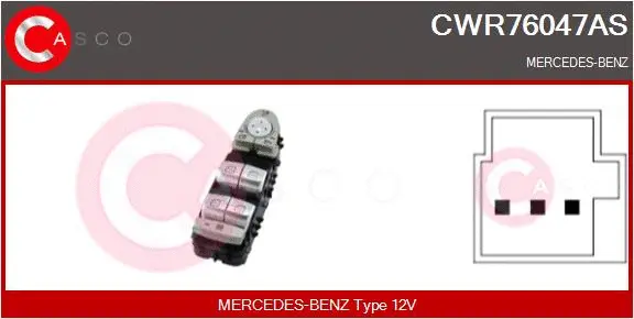 Switch, window regulator (CWR76047AS)