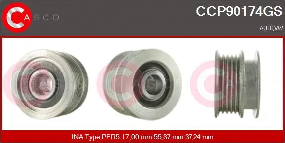 Belt Pulley, alternator (CCP90174GS)