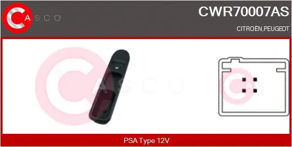 Switch, window regulator (CWR70007AS)