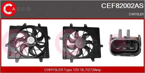 Electric Motor, radiator fan (CEF82002AS)