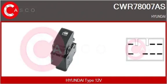 Switch, window regulator (CWR78007AS)