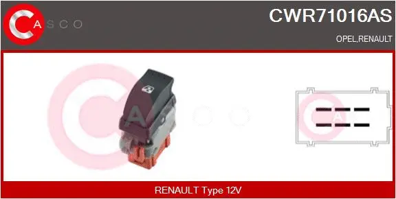 Switch, window regulator (CWR71016AS)