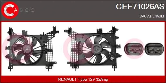 Electric Motor, radiator fan (CEF71026AS)