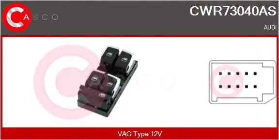 Switch, window regulator (CWR73040AS)