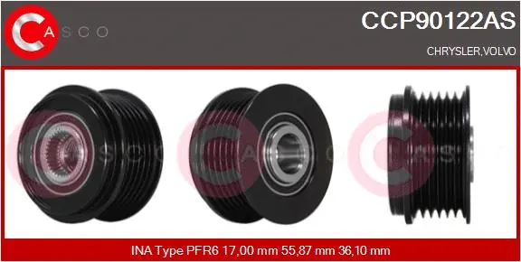 Belt Pulley, alternator (CCP90122AS)