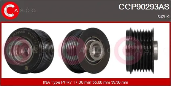 Belt Pulley, alternator (CCP90293AS)