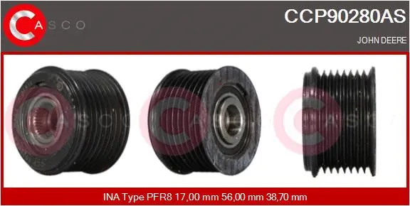 Belt Pulley, alternator (CCP90280AS)