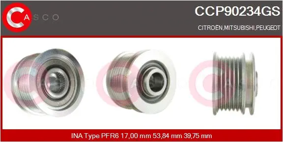 Belt Pulley, alternator (CCP90234GS)