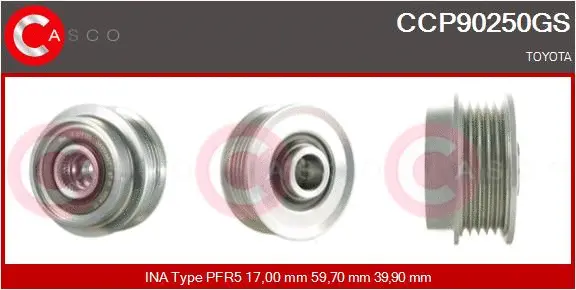 Belt Pulley, alternator (CCP90250GS)