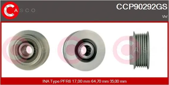 Belt Pulley, alternator (CCP90292GS)