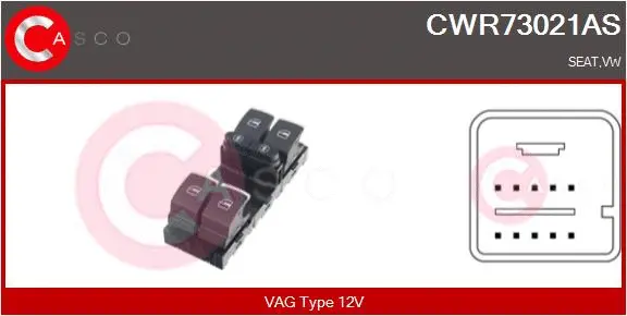 Switch, window regulator (CWR73021AS)