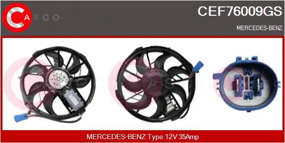 Electric Motor, radiator fan (CEF76009GS)