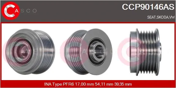 Belt Pulley, alternator (CCP90146AS)