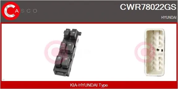 Switch, window regulator (CWR78022GS)