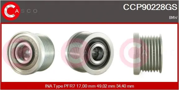 Belt Pulley, alternator (CCP90228GS)