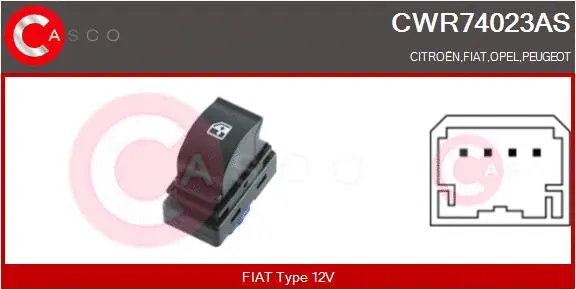 Switch, window regulator (CWR74023AS)