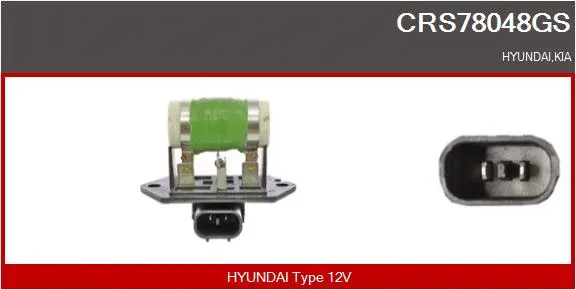 Series resistor, electric motor (radiator fan) (CRS78048GS)